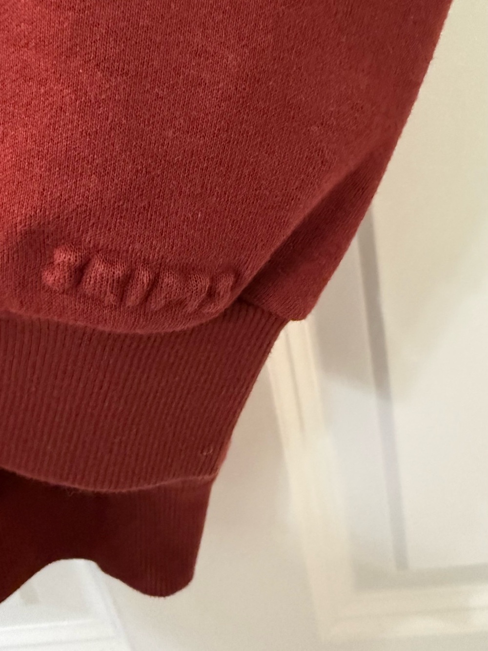 NWT SKIMS Cotton Fleece Classic Pullover Hoodie - S available in Merlot - Picture 4 of 6